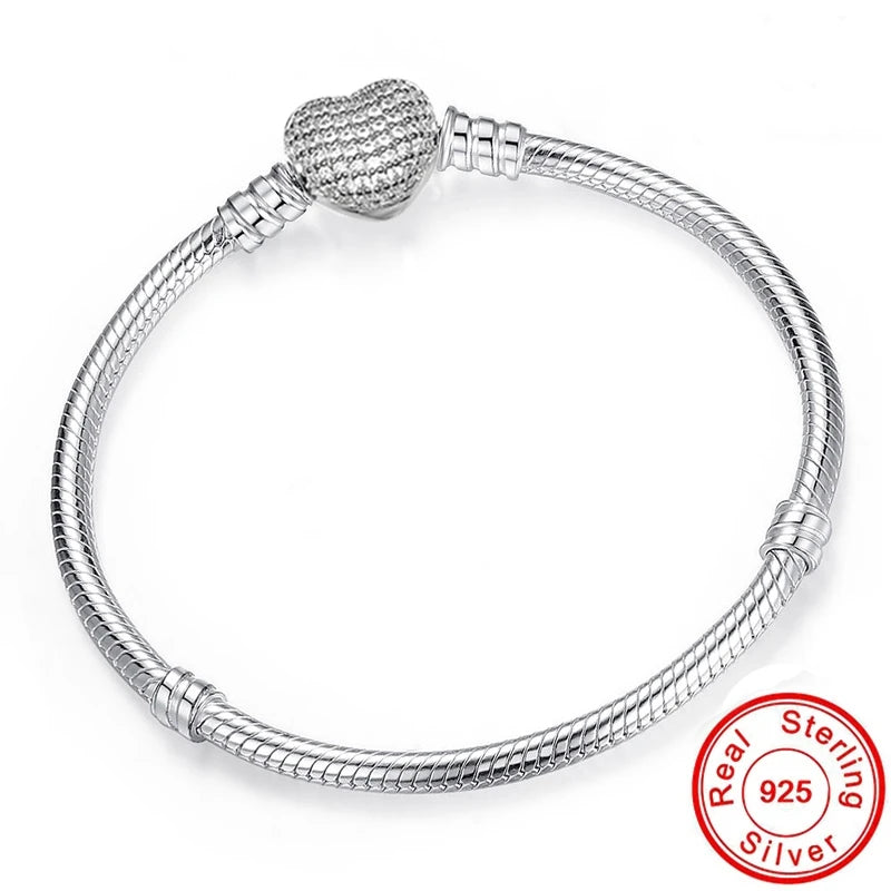 Charms Pandor Silver Chain Bracelets 925 Sterling Silver