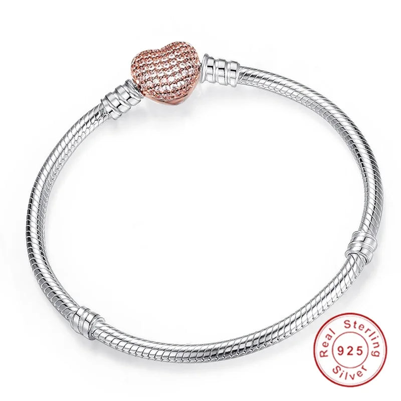 Charms Pandor Silver Chain Bracelets 925 Sterling Silver