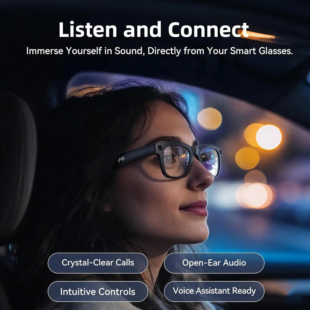 Smart AI Glasses 1080P HD Video Record Camera ChatGPT Bluetooth