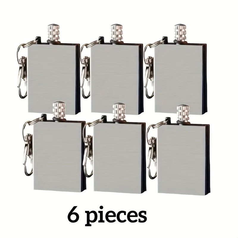 New Set Outdoor Survival Metal Match Coal Oil Lighters Waterproof Keychain, Portable Camping Emergency Igniter
