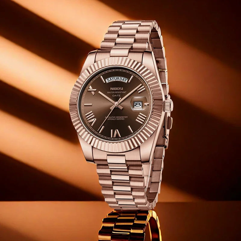 NIBOSI Men's Stainless Steel Quartz Watch