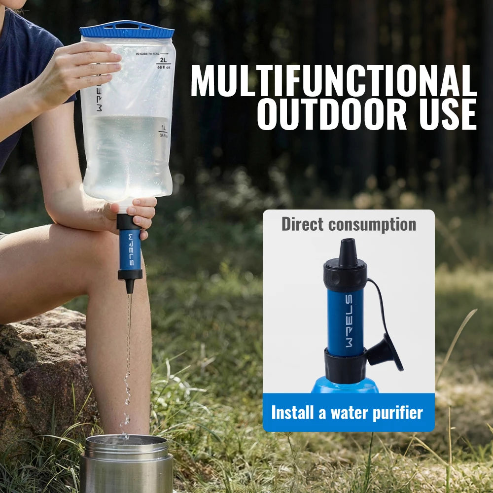 Water Filter Straw Foldable BPA-Free Filtration Bag