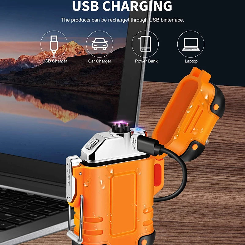 Waterproof Dual Arc USB Charging Lighter