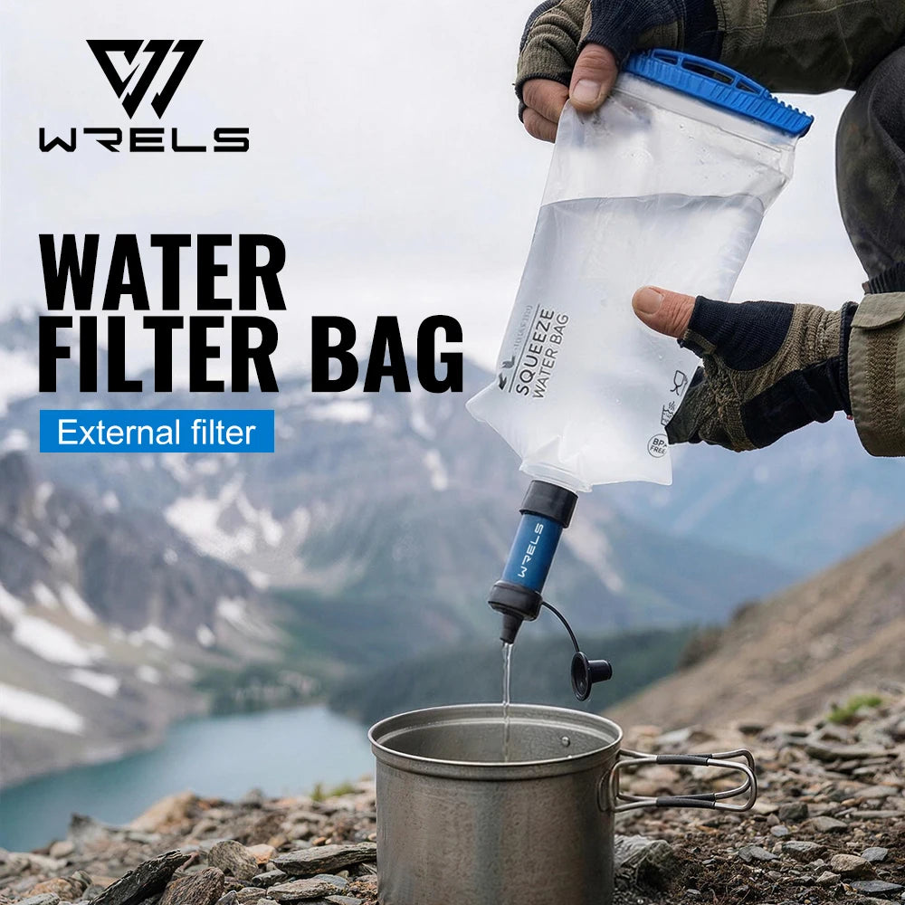 Water Filter Straw Foldable BPA-Free Filtration Bag