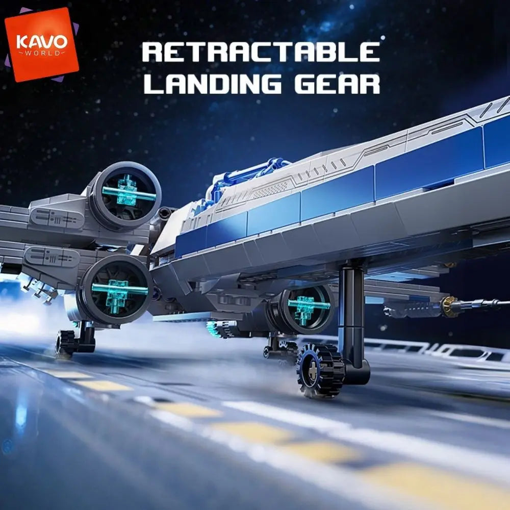 X-Wing Space Fighter Building Blocks Set With LED