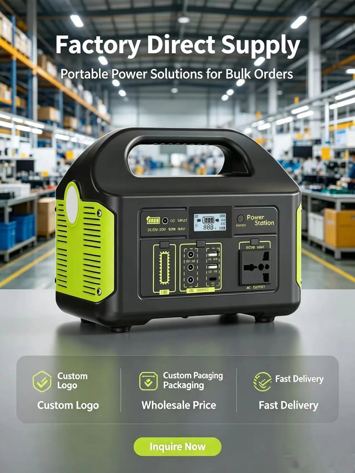Portable Power Station with MPPT Solar Generator 500W