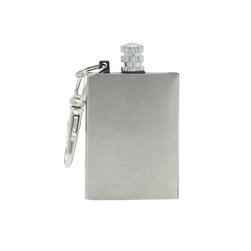 New Set Outdoor Survival Metal Match Coal Oil Lighters Waterproof Keychain, Portable Camping Emergency Igniter