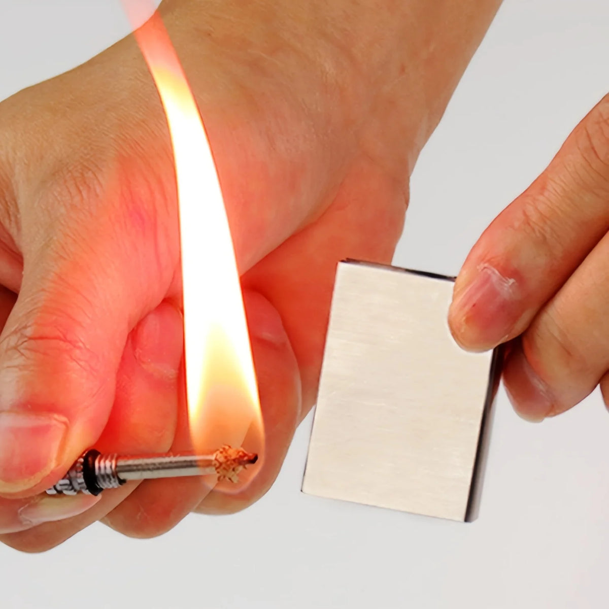 New Set Outdoor Survival Metal Match Coal Oil Lighters Waterproof Keychain, Portable Camping Emergency Igniter