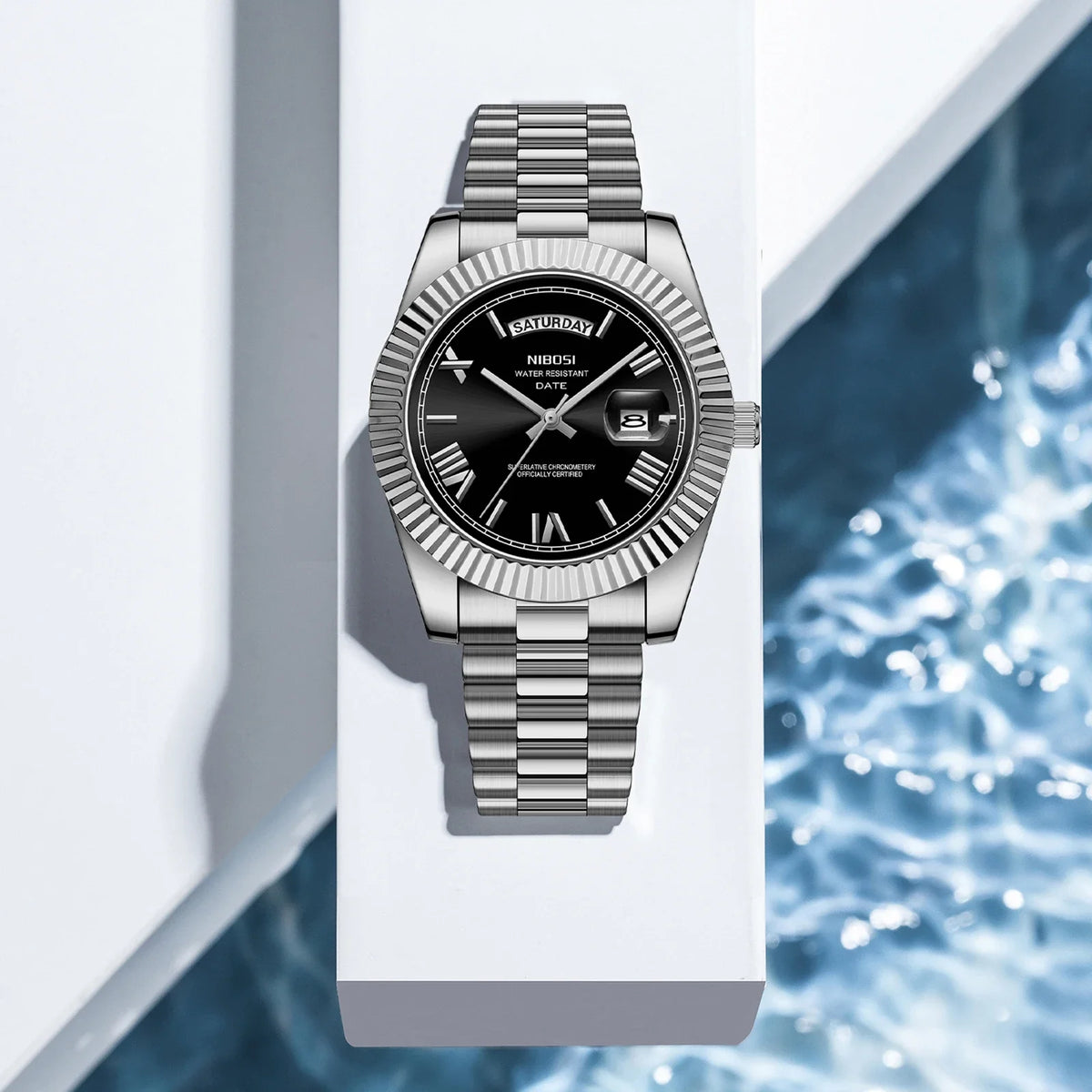 NIBOSI Men's Stainless Steel Quartz Watch