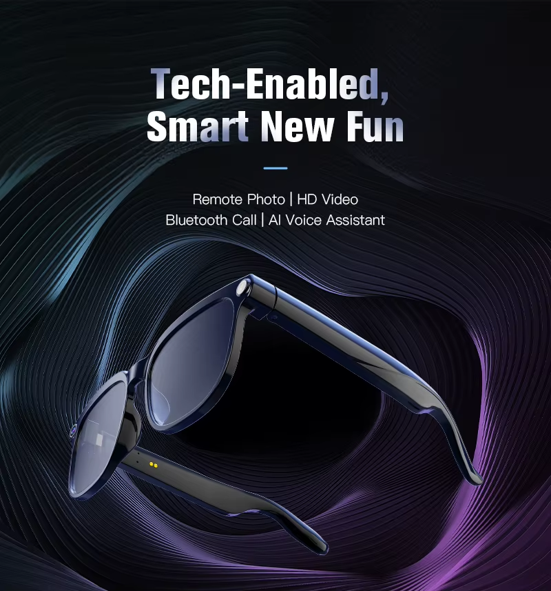Smart AI Glasses 1080P HD Video Record Camera ChatGPT Bluetooth