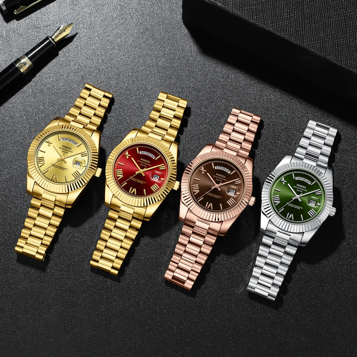 NIBOSI Men's Stainless Steel Quartz Watch
