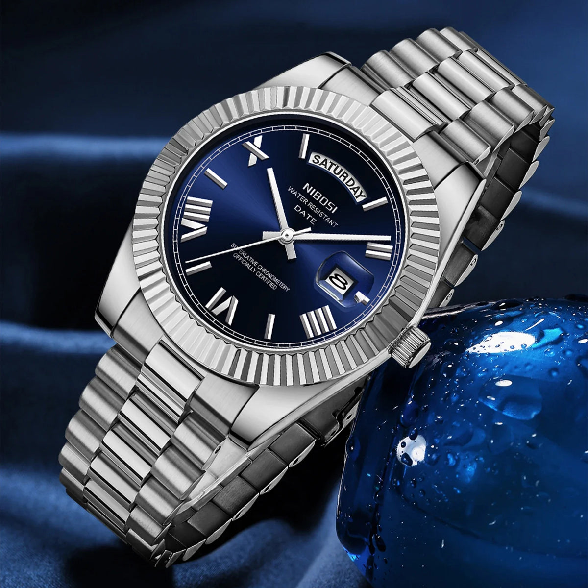 NIBOSI Men's Stainless Steel Quartz Watch